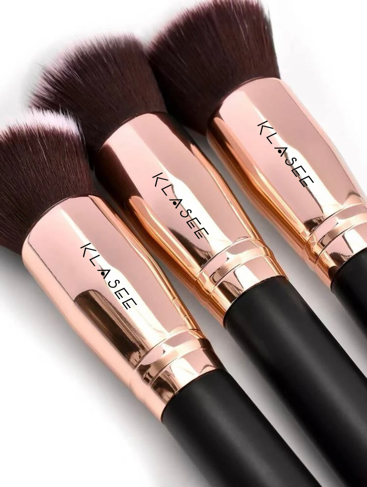 Klasee Beauty Flat Top Foundation Makeup Brush with Dense Synthetic Bristles.